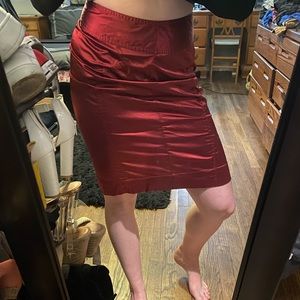 Twenty One Red Midi Skirt Size 1/2